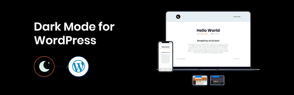 WordPress dark mode is a display setting that replaces the standard light interface with a darker color scheme